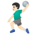 man playing handball, light skin tone